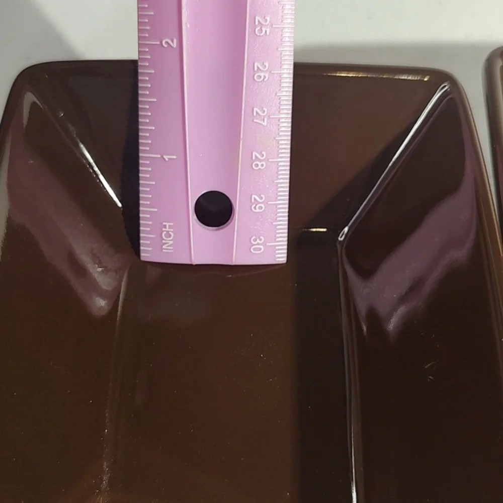Longaberger Vitrified Pottery Set Of 3 Tasting Bowls  With Spoons In Chocolate